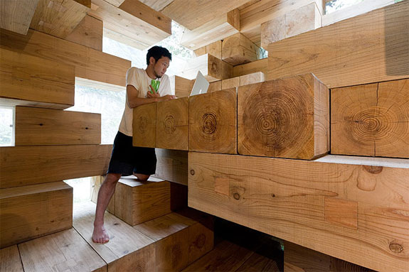 Wooden House by Sou Fujimoto