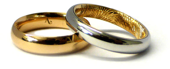 Fingerprint Wedding Rings: Andrew English